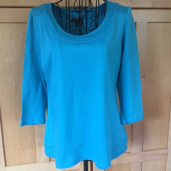 Talbots Petites scoop neck 3/4 soft cotton modal Top size Small Petite - Picture 1 of 6